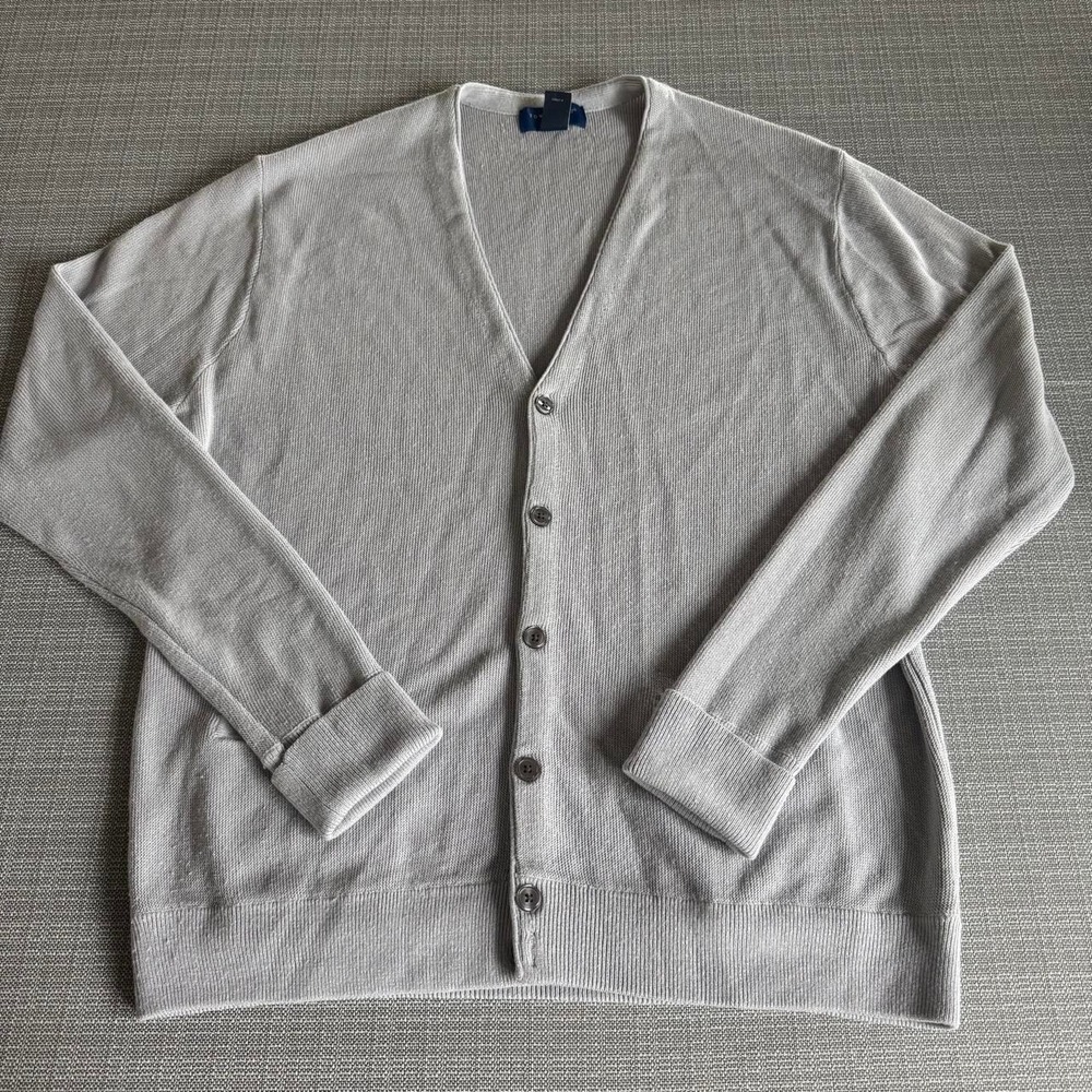 Towncraft grey button up cardigan men's size 2XL(fits XL).